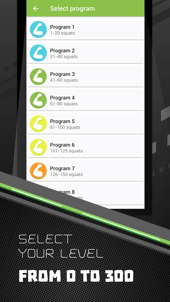 300 Squats workout BeStronger screenshot